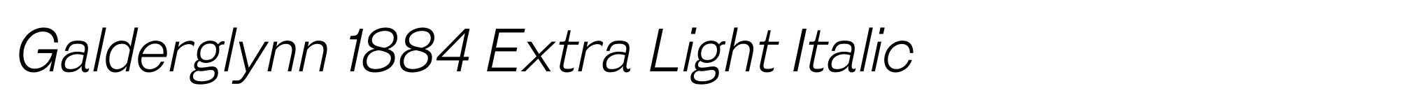 Galderglynn 1884 Extra Light Italic image
